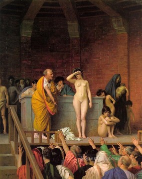 ジャン・レオン・ジェローム Painting - 奴隷オークション ギリシャ アラビア オリエンタリズム ジャン レオン ジェローム